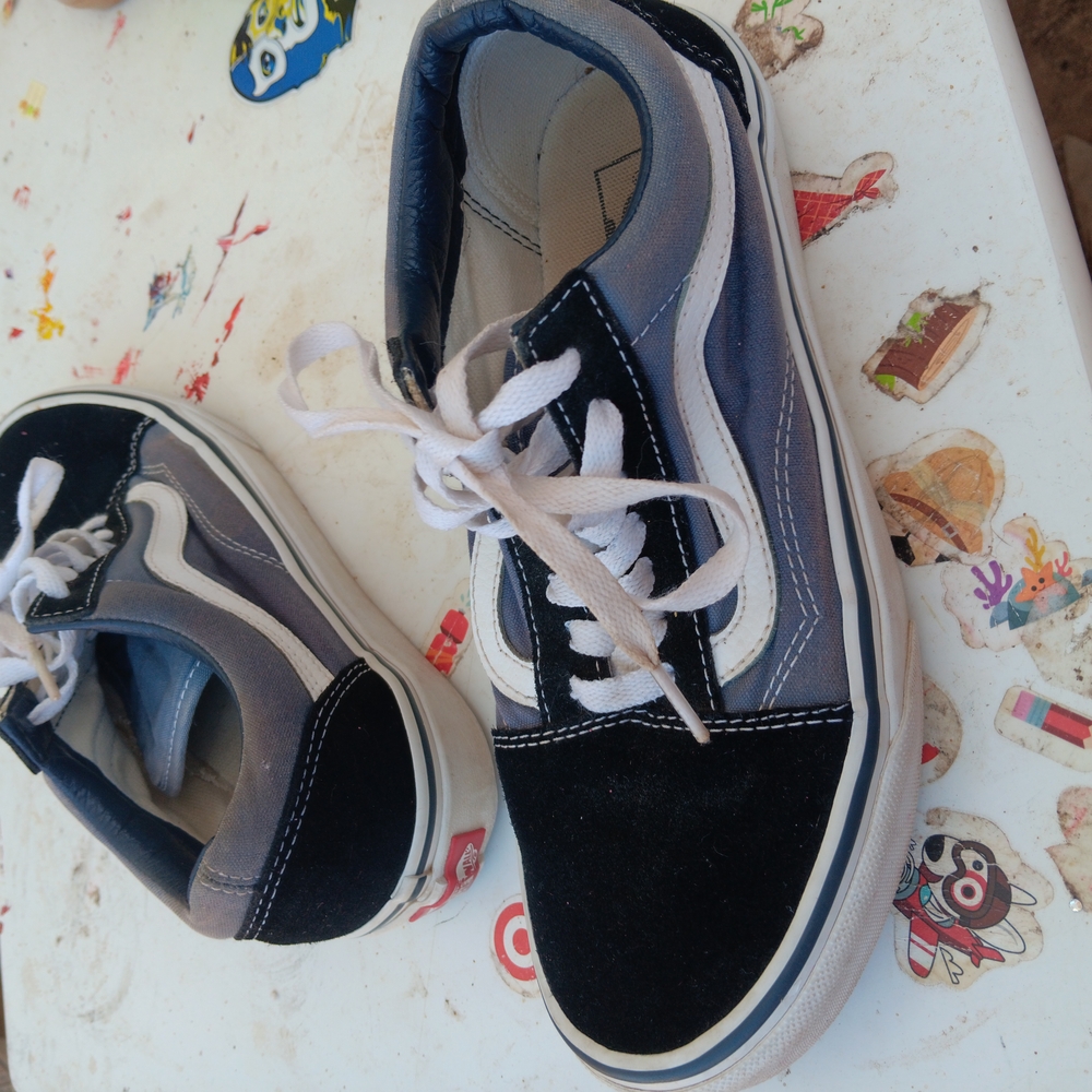 Vans Black and Blue Women's Sneakers